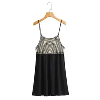 Women's Strap Dress Sexy Strap Patchwork Sleeveless Color Block Above Knee Casual Holiday Party main image 3