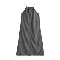 Women's Strap Dress Elegant Strap Sleeveless Solid Color Midi Dress Casual Daily main image 3