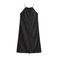 Women's Strap Dress Elegant Strap Sleeveless Solid Color Midi Dress Casual Daily main image 4