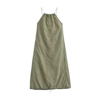Women's Strap Dress Elegant Strap Sleeveless Solid Color Midi Dress Casual Daily sku image 11