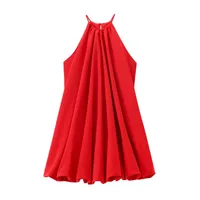 Women's Strap Dress Elegant Strap Sleeveless Solid Color Knee-Length Holiday Banquet Selfie main image 2