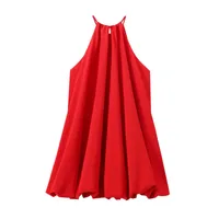 Women's Strap Dress Elegant Strap Sleeveless Solid Color Knee-Length Holiday Banquet Selfie main image 3