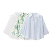Women's Blouse Long Sleeve Blouses Elegant Stripe Solid Color main image 2