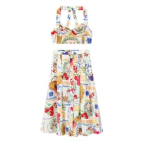 Holiday Banquet Selfie Women's Streetwear Printing Polyester Skirt Co-ord Set Shorts Sets main image 2
