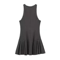 Women's Sheath Dress Elegant Round Neck Sleeveless Solid Color Above Knee Holiday Daily Selfie main image 3