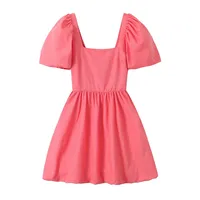 Women's Sheath Dress Elegant Square Neck Short Sleeve Solid Color Above Knee Holiday Banquet Selfie main image 2