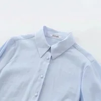Women's Blouse Long Sleeve Blouses Simple Style Solid Color main image 4