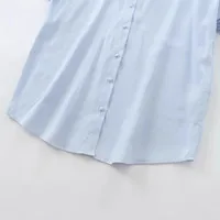 Women's Blouse Long Sleeve Blouses Simple Style Solid Color main image 5