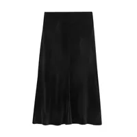 Women's Skirt Simple Style Solid Color Midi Dress Banquet Evening Party sku image 4