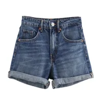 Women's Casual Daily Simple Style Solid Color Shorts Jeans sku image 14