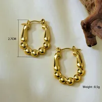 1 Set 1 Pair Elegant Irregular Irregular 304 Stainless Steel 18K Gold Plated Earrings main image 7