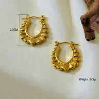 1 Set 1 Pair Elegant Irregular Irregular 304 Stainless Steel 18K Gold Plated Earrings main image 8