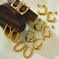 1 Set 1 Pair Elegant Irregular 304 Stainless Steel Earrings main image 8