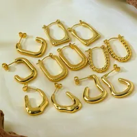 1 Set 1 Pair Elegant Irregular 304 Stainless Steel Earrings main image 9