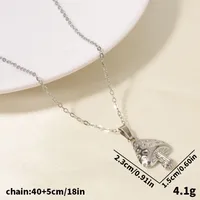 Vacation Simple Style Mushroom 304 Stainless Steel Plating Women's Pendant Necklace sku image 1