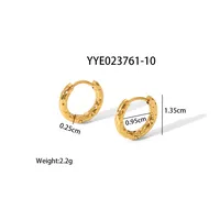 1 Pair Elegant Vacation Simple Style Geometric Irregular Polishing 304 Stainless Steel 18K Gold Plated Hoop Earrings main image 8
