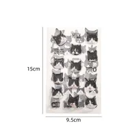 3 Sheets Per Pack Cat Learning School PVC Paper Cute Stickers main image 10