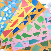 14 Pieces Per Book Animal Class Learning School Paper Cartoon Style Cute Handmade Stickers main image 3