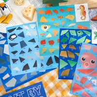 14 Pieces Per Book Animal Class Learning School Paper Cartoon Style Cute Handmade Stickers main image 8