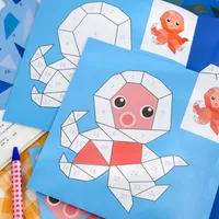 14 Pieces Per Book Animal Class Learning School Paper Cartoon Style Cute Handmade Stickers main image 9