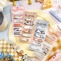 180 Pieces Per Pack Cat Class Learning Paper Cute Sticky Note main image 1