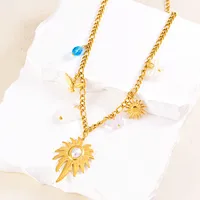 Retro Flower Bow Knot 304 Stainless Steel Women's Necklace main image 4