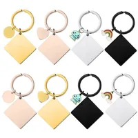 Vintage Style Classic Style Rainbow Jellyfish Customization Laser Engraving Metal Unisex Bag Pendant Keychain main image 1
