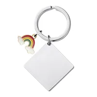Vintage Style Classic Style Rainbow Jellyfish Customization Laser Engraving Metal Unisex Bag Pendant Keychain main image 4