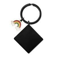 Vintage Style Classic Style Rainbow Jellyfish Customization Laser Engraving Metal Unisex Bag Pendant Keychain sku image 11