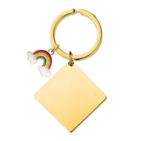 Vintage Style Classic Style Rainbow Jellyfish Customization Laser Engraving Metal Unisex Bag Pendant Keychain sku image 15