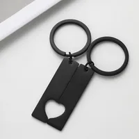 Classic Style Customization Laser Engraving Heart Shape 201 Stainless Steel Plating Unisex Bag Pendant Keychain sku image 2