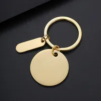 Basic Modern Style Geometric Customization Laser Engraving Metal Plating Unisex Bag Pendant Keychain main image 5