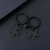 Basic Jigsaw Customization Laser Engraving 201 Stainless Steel Plating Unisex Bag Pendant Keychain sku image 8