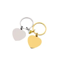 Modern Style Classic Style Customization Laser Engraving Heart Shape 201 Stainless Steel Plating Unisex Bag Pendant Keychain main image 6