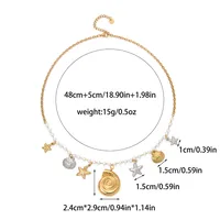 Elegant Baroque Style Beach Starfish Conch Shell 304 Stainless Steel Plating Women's Multi Charms Necklace sku image 1