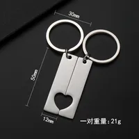 Classic Style Customization Laser Engraving Heart Shape 201 Stainless Steel Plating Unisex Bag Pendant Keychain main image 3