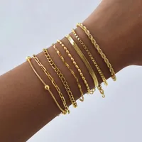 Simple Style Solid Color 201 Stainless Steel Women's Bracelets main image 1