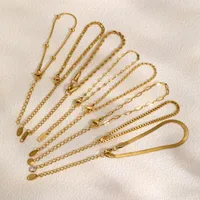 Simple Style Solid Color 201 Stainless Steel Women's Bracelets main image 4