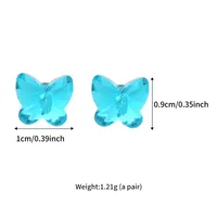 1 Pair Cute XUPING Simple Style Butterfly Plating Copper Artificial Crystal Platinum Plated Small Stud Earrings main image 2