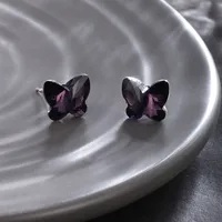 1 Pair Cute XUPING Simple Style Butterfly Plating Copper Artificial Crystal Platinum Plated Small Stud Earrings main image 6