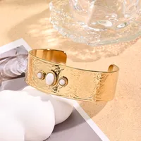 Casual Vacation Modern Style Round Oval 304 Stainless Steel Handmade Polishing Inlay Dyed Jade 18K Gold Plated Women's Bangle main image 6