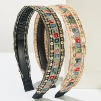 Women's Retro Geometric Color Block Cloth Embroidery Hair Band main image 1