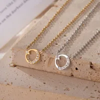 Sweet Simple Style Classic Style Geometric 304 Stainless Steel 16K Gold Plated White Gold Plated Women's Pendant Necklace main image 1