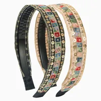 Women's Retro Geometric Color Block Cloth Embroidery Hair Band main image 8