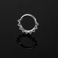 Classic Style Flower 304 Stainless Steel Plating Unisex Nose Ring main image 4