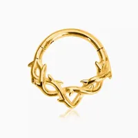 Classic Style Flower 304 Stainless Steel Plating Unisex Nose Ring main image 5