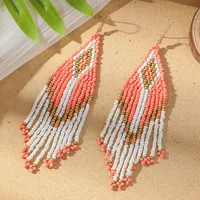 1 Pair Ethnic Style Bohemian Colorful Seed Bead Drop Earrings main image 4
