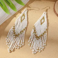1 Pair Ethnic Style Bohemian Colorful Seed Bead Drop Earrings main image 5