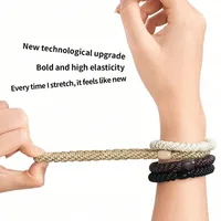 Women's Casual Basic Color Block Elastic Band Hair Tie main image 4
