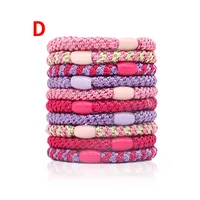 Women's Casual Basic Color Block Elastic Band Hair Tie main image 10